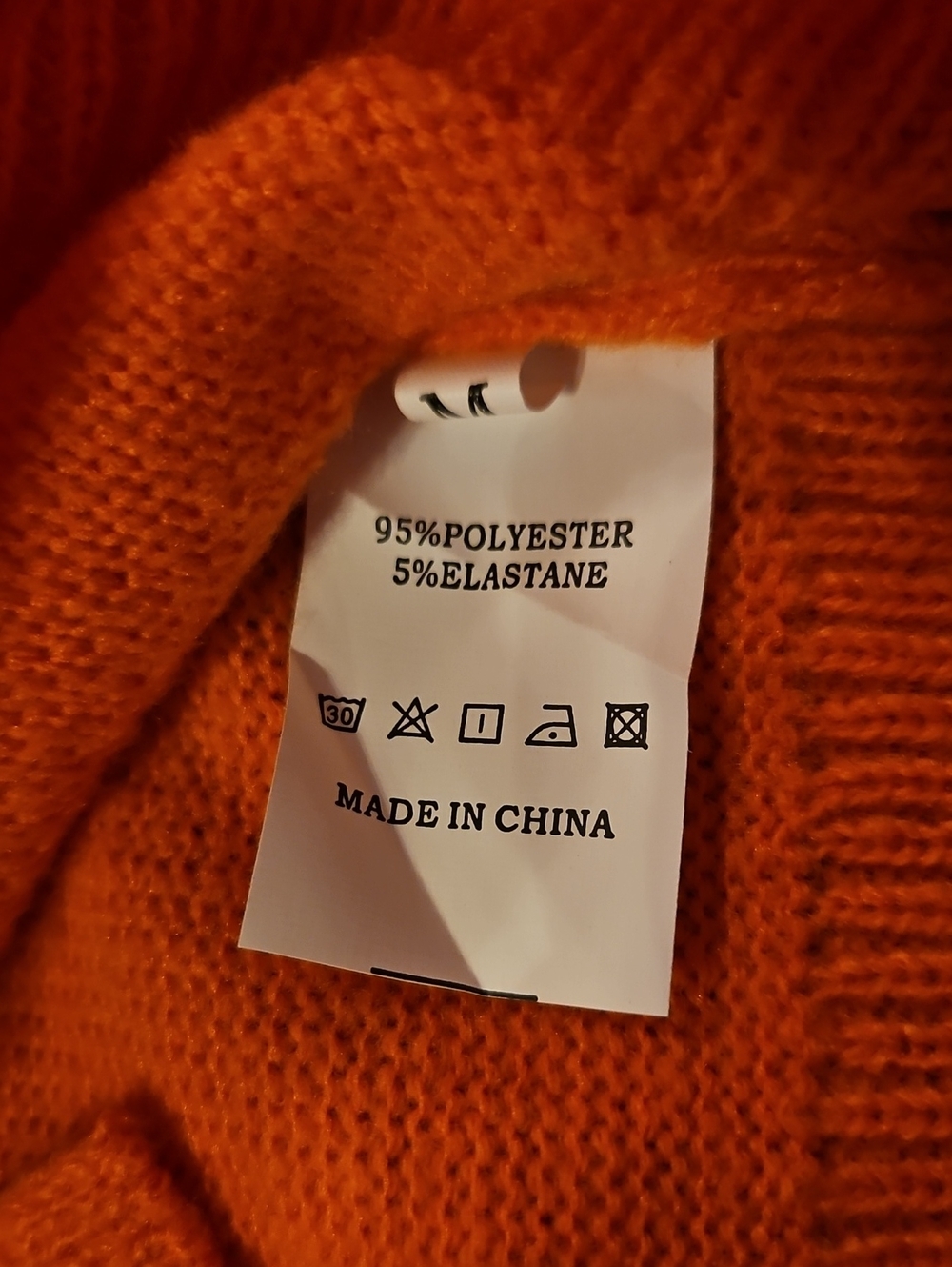 Orange Button-Front Women’s Sweater - Picture 3 of 4